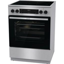Viryklė Gorenje GECS6C70XC keraminė kaitlentė elektrinė orkaitė 71 l 60 cm A klasė nerūdijantis plienas