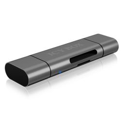 Kortelių skaitytuvas Icy box IB-CR200-C SD/MicroSD (TF) USB 2.0 card reader with Type-C and -A to micro USB (OTG) interface, Micro SDHC, Micro SDXC, microSD 3.0 UHS-I SD, SDHC, SDXC, SD 2.0 UHS-I, MMC