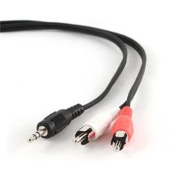 Kabelis Cablexpert 2.5m, 3.5mm/2xRCA, M/M 2.5", Black, Red, White