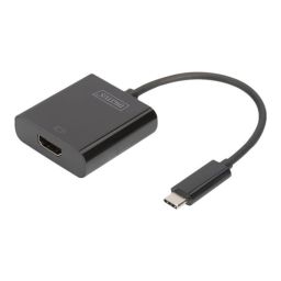 Jungčių stotelė Digitus USB Type-C to HDMI Adapter DA-70852 0.15 m, Black, USB Type-C