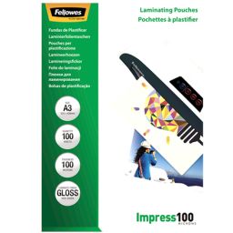 Laminavimo plėvelė Fellowes Laminating Pouch 100 µ, 303x426 mm - A3, 100 vnt