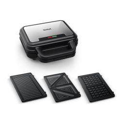 Sumuštinių keptuvė Tefal UltraCompact 3in1 SW383D10 700 W 3 plokštelės pilka juoda