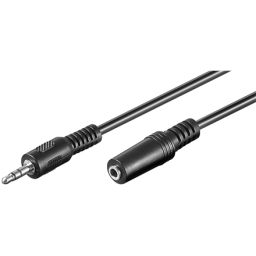 Audio adapteris Goobay Headphone and audio AUX extension cable; 3-pin 3.5 mm 50090 5 m