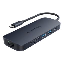Jungčių stotelė Hyper HyperDrive Next 8 Port USB-C Hub, 140W Ethernet LAN (RJ-45) ports 1 HDMI ports quantity 1