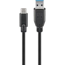 USB kabelis Goobay 71221 USB-C to USB A 3.0 cable, black, 2m