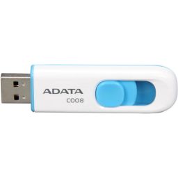 USB raktas ADATA C008 64GB USB 2.0 White/Blue