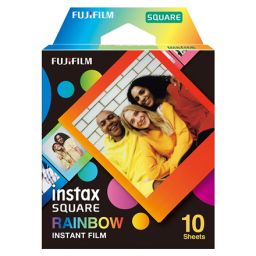 Momentinių nuotraukų fotopopierius Fujifilm Instax Square Rainbow (10) Instant Film Quantity 10, 72 x 86 mm, 2.4 x 2.4" Image Area; 3.4 x 2.8" Print S