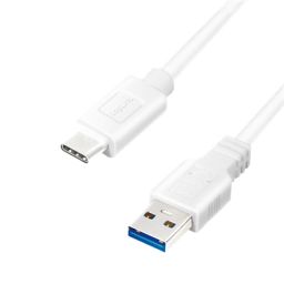 Kabelis Logilink USB 3.2 Gen 1x1 Cable CU0175 1,5 m, White, USB-A Male, USB-C Male