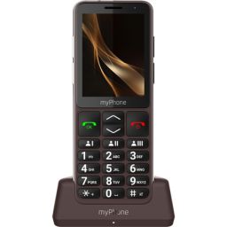 Telefonas myPhone Bueno LTE, 2.8" IPS, 48 MB, 128 MB, Single SIM, MicroSD, 3G, Bluetooth, pagrindinė kamera 2 MP, 2000 mAh, rudas.