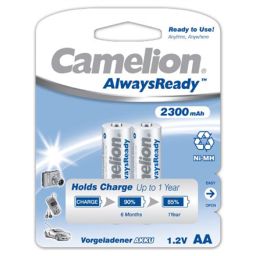 Baterijos Camelion AA/HR6, 2300 mAh, AlwaysReady įkraunamos Ni-MH, 2 vnt