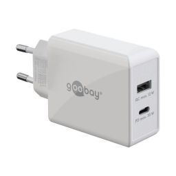 Įkroviklis Goobay 61674 Dual USB-C PD Fast Charger (30 W), White Goobay