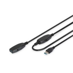 Kabelis Digitus Extension cable DA-73105 10 m, Black
