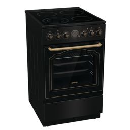 Viryklė Gorenje GECS5B70CLB, kaitlentė vitrokeraminė, orkaitė elektrinė, juoda.