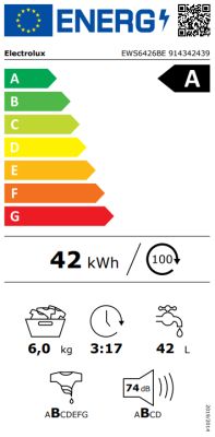 Skalbimo mašina ELECTROLUX EWS6426BE