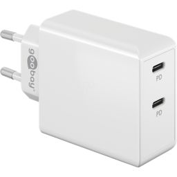 Įkroviklis Goobay 61758 Dual USB-C PD Fast Charger (36 W), White Goobay