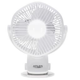 Stalinis ventiliatorius Adler AD 7335 6 W 3 greičiai 360° pakreipimas baltas