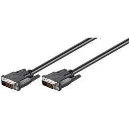 Kabelis Goobay DVI-D FullHD cable Dual Link nickel plated DVI cable Black 1.8 m