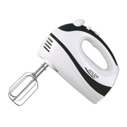 Mikseris Adler Mixer AD 4205 b Hand Mixer, 300 W, Number of speeds 5, Turbo mode, White/Black