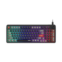 Žaidimų klaviatūra MSI FORGE GK110 US laidinė USB 2.0 membraninė juoda