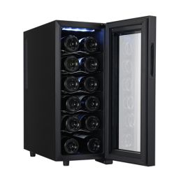 Vyno šaldytuvas Adler Beverage Pantry AD 8083 Energy efficiency class G Free standing Bottles capacity 12 Black