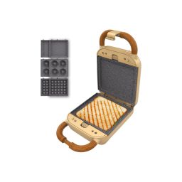 Sumuštinių keptuvė Cecotec Rock'nToast Retro One Yellow 1308 700 W 3 plokštelės geltona