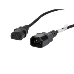 Maitinimo prailgintuvas Lanberg IEC 60320 C14 į C13 CA-C13E-11CC-0018-BK juodas