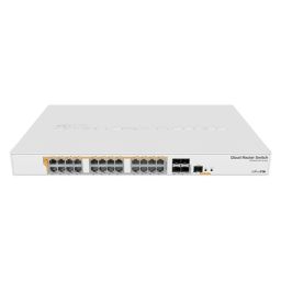 Komutatorius MikroTik CRS328-24P-4S+RM Gigabit Ethernet POE/POE+ router/switch PoE/Poe+ ports quantity 24, Power supply type Single, Rack mountable, 4x SFP+, 500 W, Managed L3, 24x 1GbE