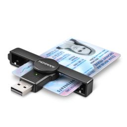 ID kortelių kortelių skaitytuvas AXAGON CRE-SMPA Sulankstomas kišeninis USB-A kontaktas