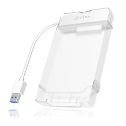 2.5" disko dėžutė Icy Box-AC703-U3 Adapter cable with protective a cover skirtas 2.5" SATA hard disks to USB 3.0, blue Access LED Raidsonic ICY BOX Ad