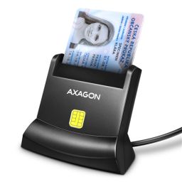 ID kortelių kortelių skaitytuvas AXAGON Universalus USB kontaktinis Smart/ID kortelių skaitytuvas USB 2.0/USB 1.1