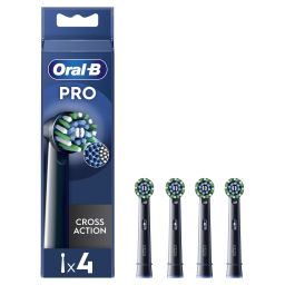 Dantų šepetėlio antgaliai ORAL-B EB 50RX-4 CrossAction Juodi Pro X-filaments
