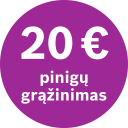 Susigrąžinkite 20€. Detaliau – akcijos aprašyme.