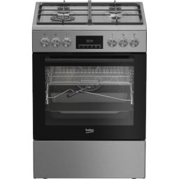 Viryklė BEKO FBMA61330GXDT dujinė kaitlentė elektrinė orkaitė nerūdijantis plienas 60x60cm 72L grilis LED