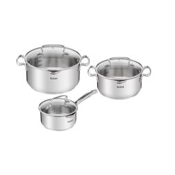 Puodų rinkinys TEFAL G719S674 Duetto+ nerūdijantis plienas su dangčiais galima plauti indaplovėje
