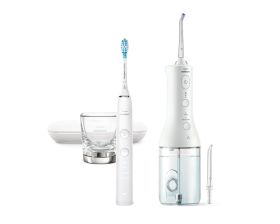Dantų valymo rinkinys šepetėlis ir irigatorius PHILIPS HX3886/41