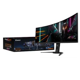 Monitorius Gigabyte Gaming Monitor 49" OLED AORUS CO49DQ EK1, 5120x1440 DQHD, 3 ms, 250 cd/m2 (TYP), HDMI ports quantity 2, 144 Hz, Black