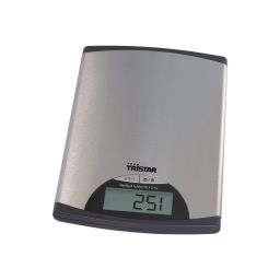 Virtuvinės svarstyklės Tristar Kitchen scale KW-2435 iki 5 kg, Metallic