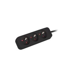 Prailgintojas Lanberg CEE 7/7PS0-03E-0300-BK 1 lizdas 3m juoda