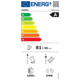Išmanusis telefonas Hammer Iron 6 6.56 IPS Dimensity 6300 128GB Dual-SIM 5G 64MP 6050mAh Android 15 oranžinis