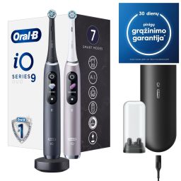 Dantų šepetėlis ORAL-B iOM9D.2J2.2AD Duo Black/Rose (2 kotai)